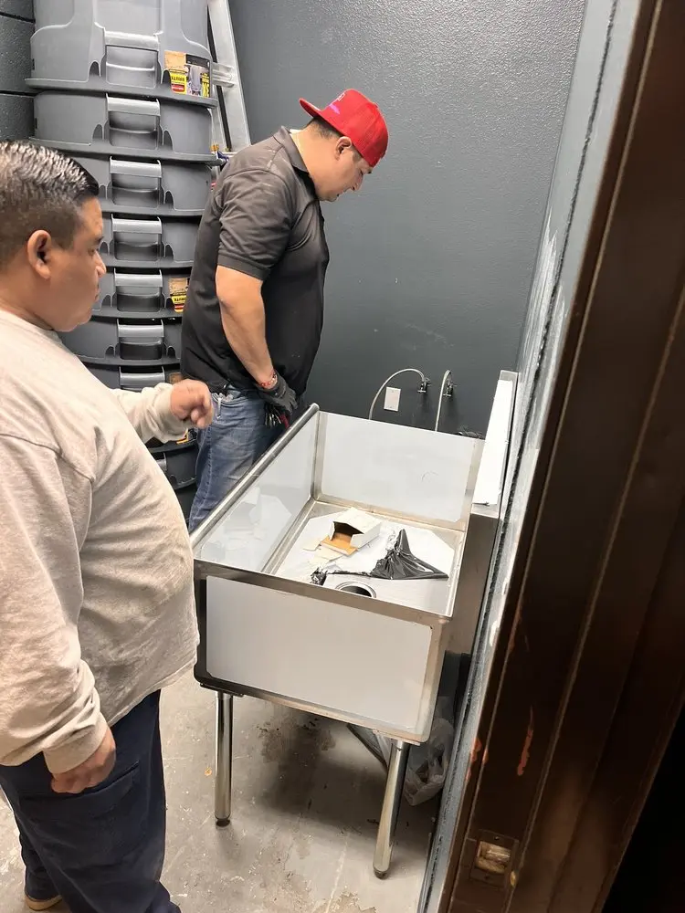 Commercial plumbing and sink installation in Waimea
